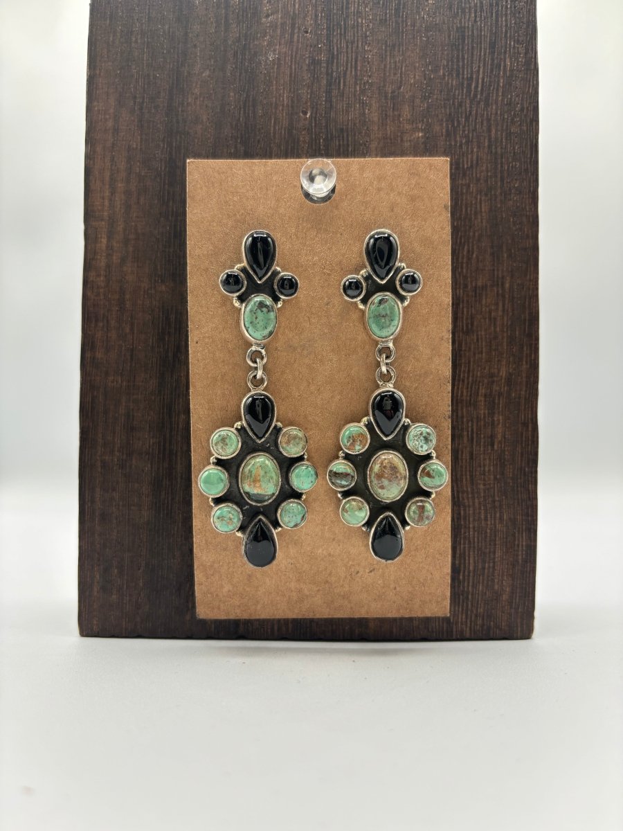 The Sweet Pea Cluster Drop Earring - Turquoise Mustang