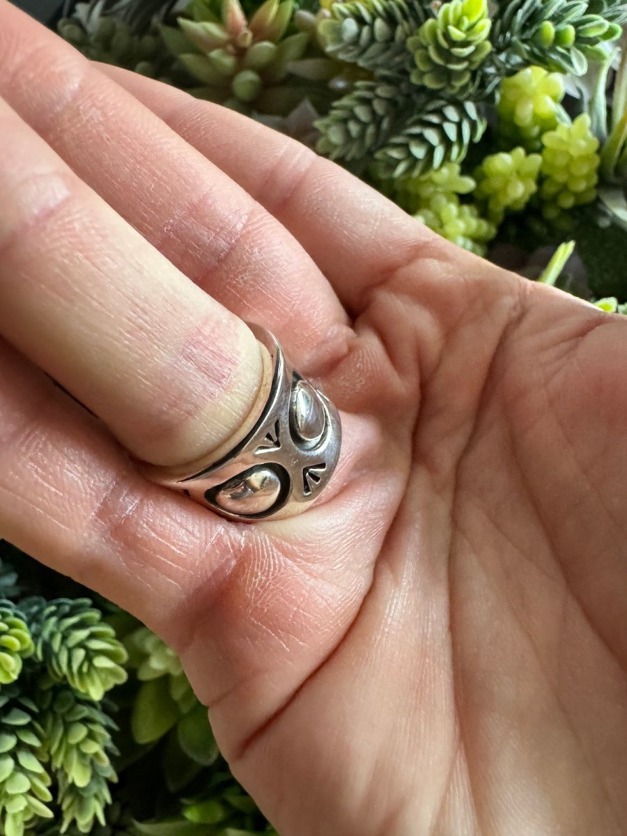 Barrel Racer Bubble Ring - Turquoise Mustang