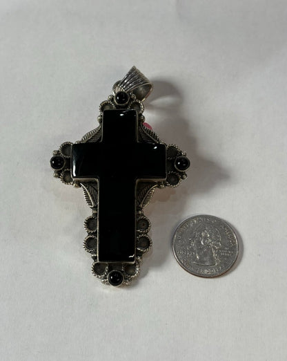 The Primrose Cross Pendant - Turquoise Mustang