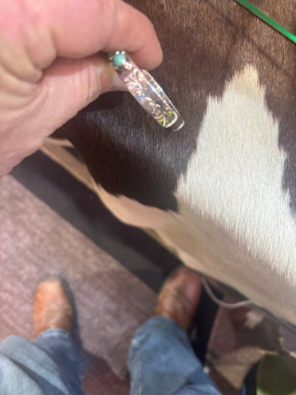 Bracelet, 9 stone Round Lapis Cuff, DD - Turquoise Mustang