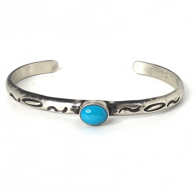 Helena Blue Kingman Cuff Bracelet, Kathleen Livingston - Turquoise Mustang