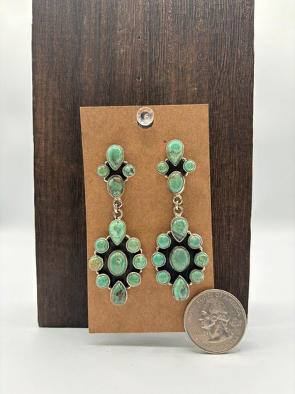 The Sweet Pea Cluster Drop Earring - Turquoise Mustang