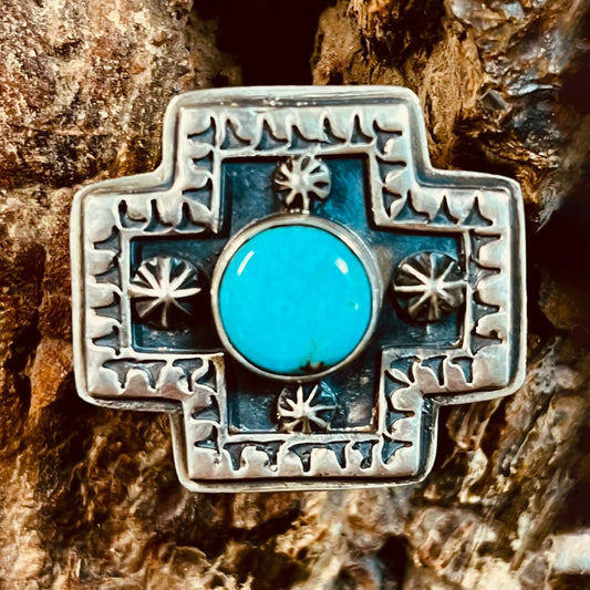 The Waterlily Ring (W) - Turquoise Mustang