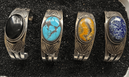 The Veronica Cuff Bracelet in Denim Lapis — by TM - Turquoise Mustang