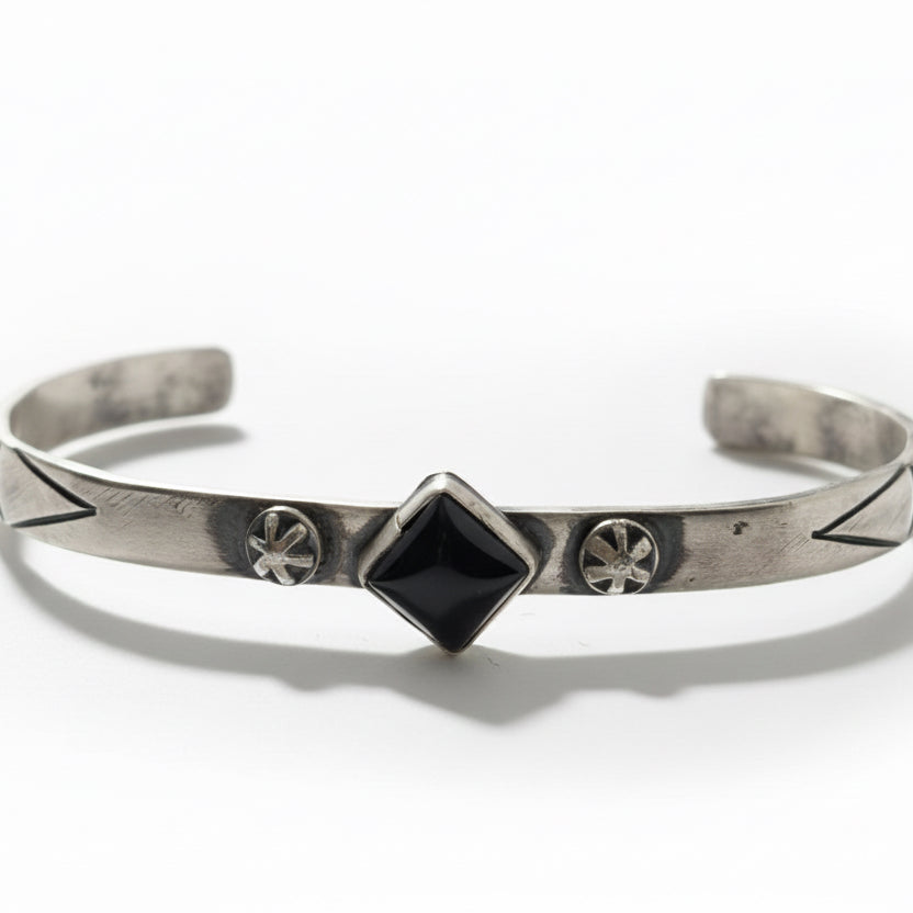 Chaco Single Stone Cuff, Black Onyx, Draper - Turquoise Mustang