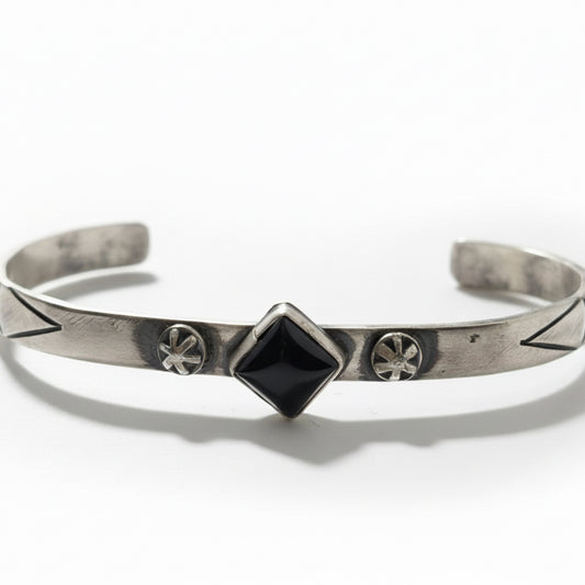 Chaco Single Stone Cuff, Black Onyx, Draper - Turquoise Mustang