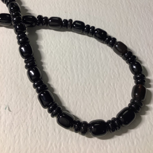 Dan Dodson 24" Black Onyx Strand Necklace, - Turquoise Mustang