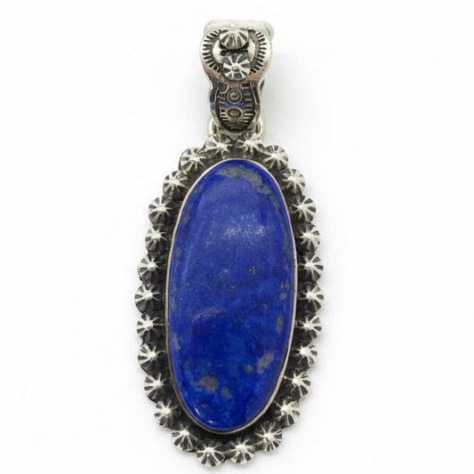 The Winter Jasmine Pendant in Premium Lapis - Turquoise Mustang
