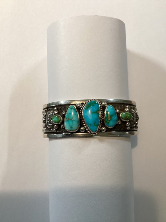 Bracelet, 5 - Stone Oval Sonoran Gold, Happy Piasso - Turquoise Mustang