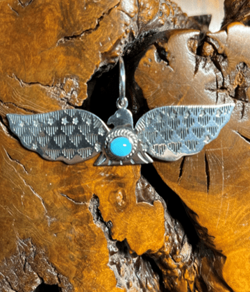 The Bird of Paradise Pendant - Turquoise Mustang