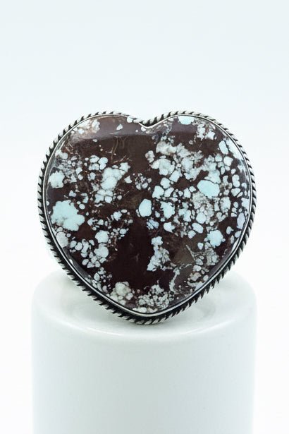 The Lantana Heart Ring - Turquoise Mustang