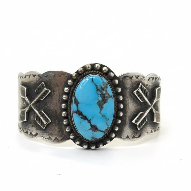 The Suncup Cuff Bracelet in Premium Blue Kingman — Dan Dodson Legacy Collection - Turquoise Mustang