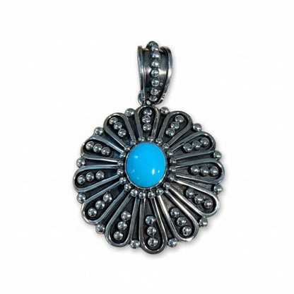 The Snowflake Pendant - Turquoise Mustang