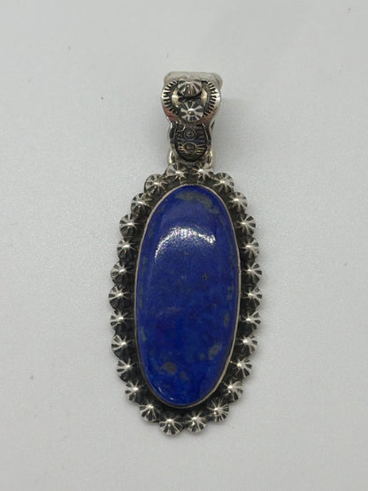 The Winter Jasmine Pendant in Premium Lapis - Turquoise Mustang
