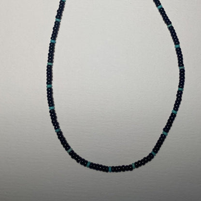 TM 23" Black Onyx & Sage Kingman Necklace - Turquoise Mustang