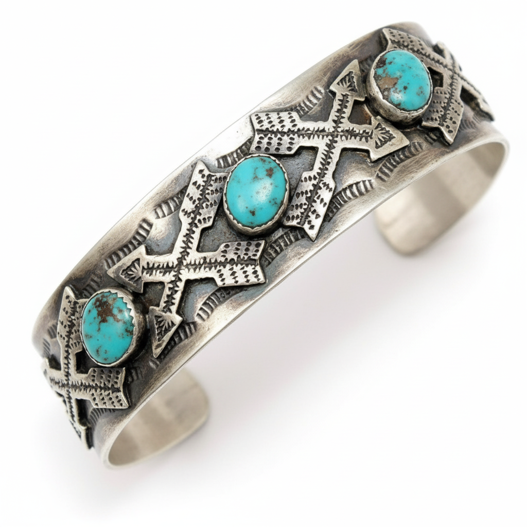 The Shooting Star Cuff - Turquoise Mustang