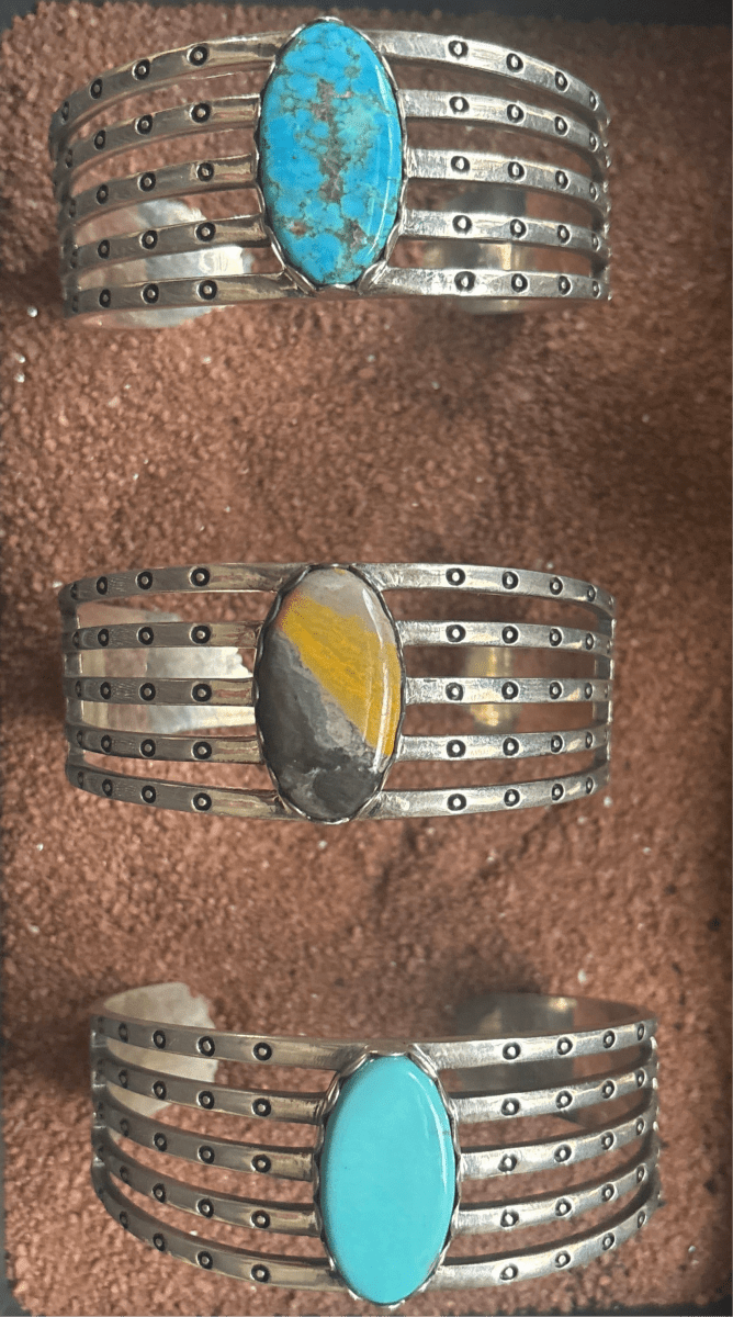 Stampede Extra Large Mens Single stone Cuff by TM - Turquoise Mustang