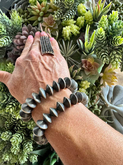 The 100 Stone Snake Eyes Ring - Turquoise Mustang