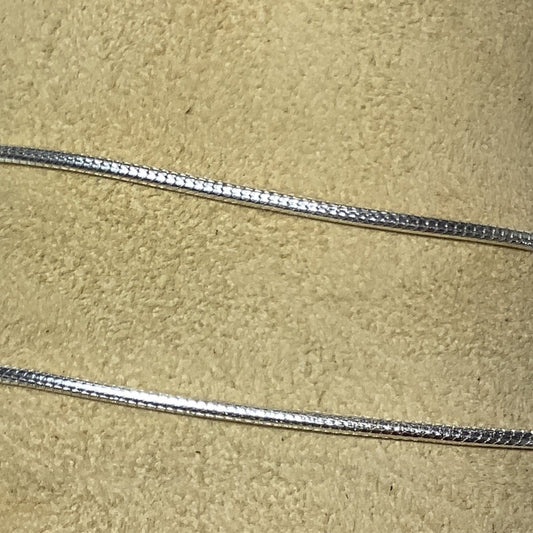 Snake Chain, Bright Silver, 3 mm, 16" - Turquoise Mustang