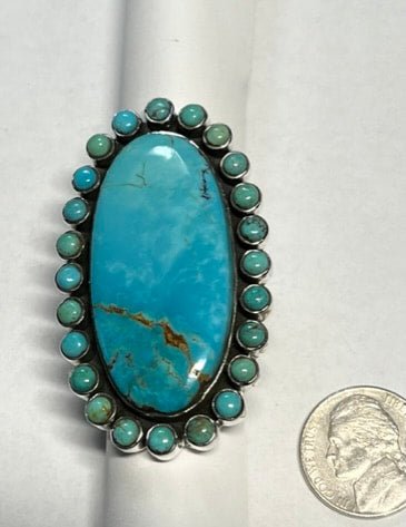 The Daffodil Ring - Turquoise Mustang