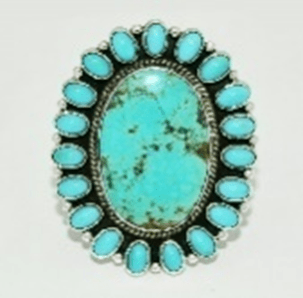 The Buttercup Oval Cluster Ring by Turquoise Mustang — Multiple Stones - Turquoise Mustang