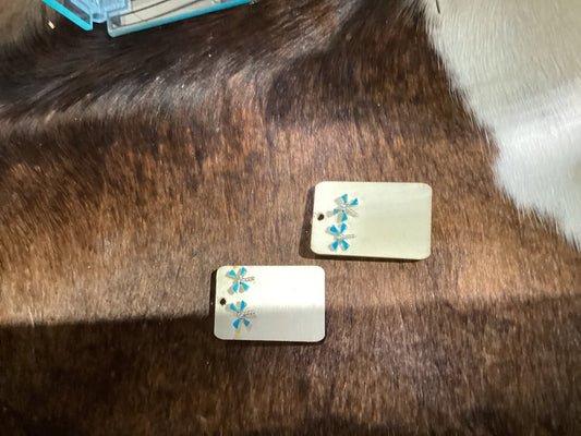 Dragon Fly Studs, Turquoise, Dentin Bobek - Turquoise Mustang