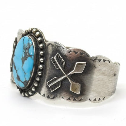 The Suncup Cuff Bracelet in Premium Blue Kingman — Dan Dodson Legacy Collection - Turquoise Mustang