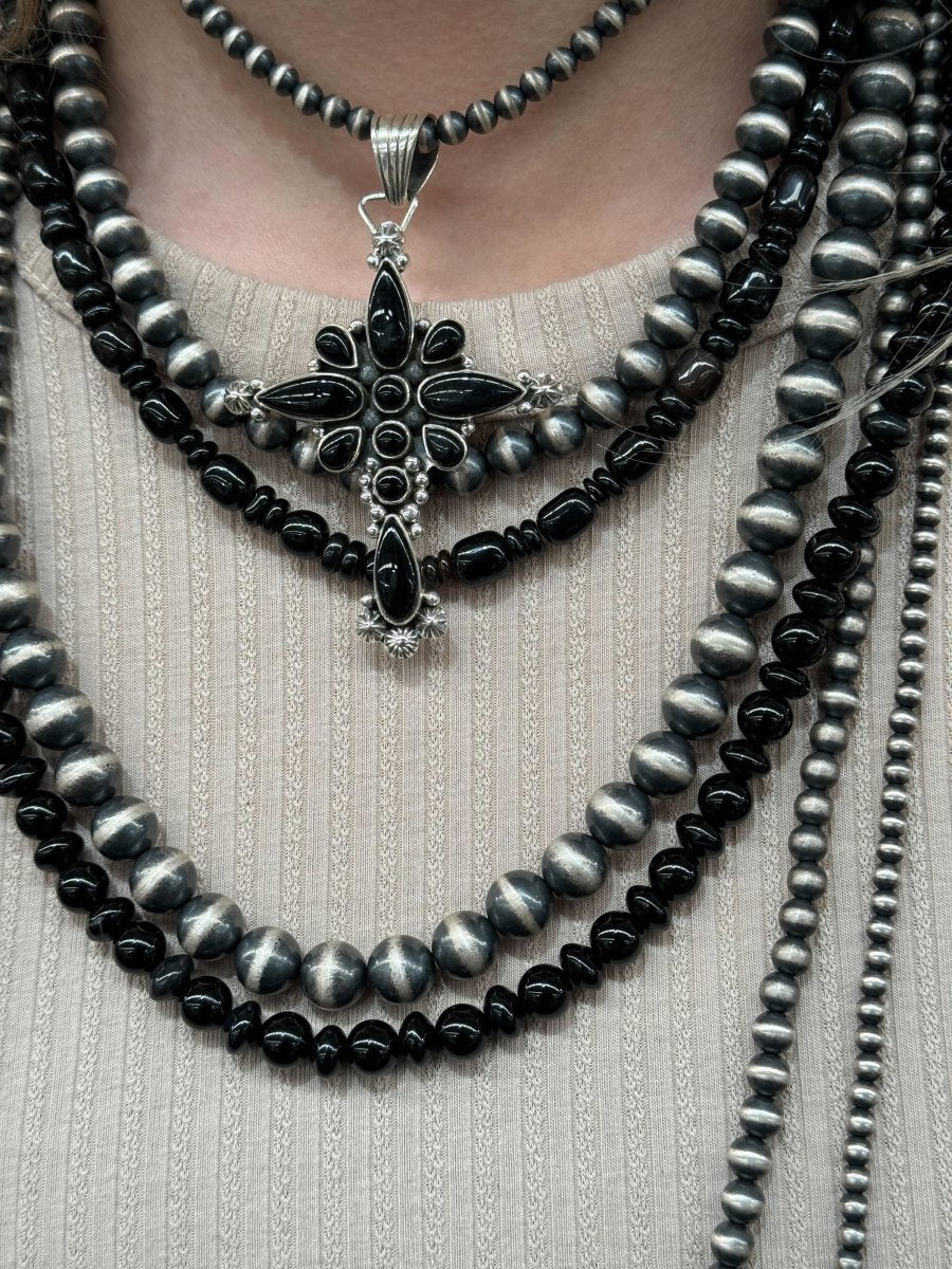 The Oleander Elegant Cross Pendant - Turquoise Mustang