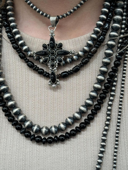 The Oleander Elegant Cross Pendant - Turquoise Mustang