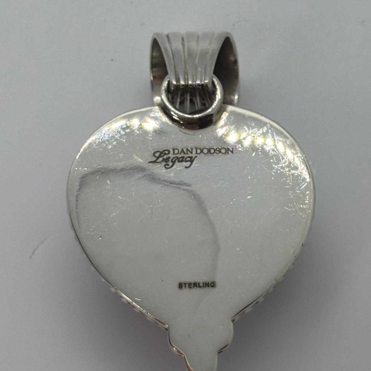 The Forget - Me - Not Heart Pendant in Black Onyx - Turquoise Mustang