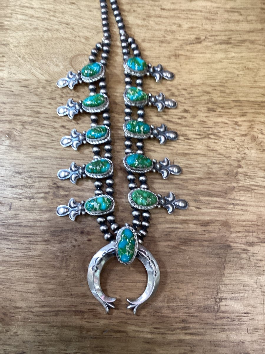 Sonoran Lady Petite Squash Blossom, 8 blossoms - Turquoise Mustang