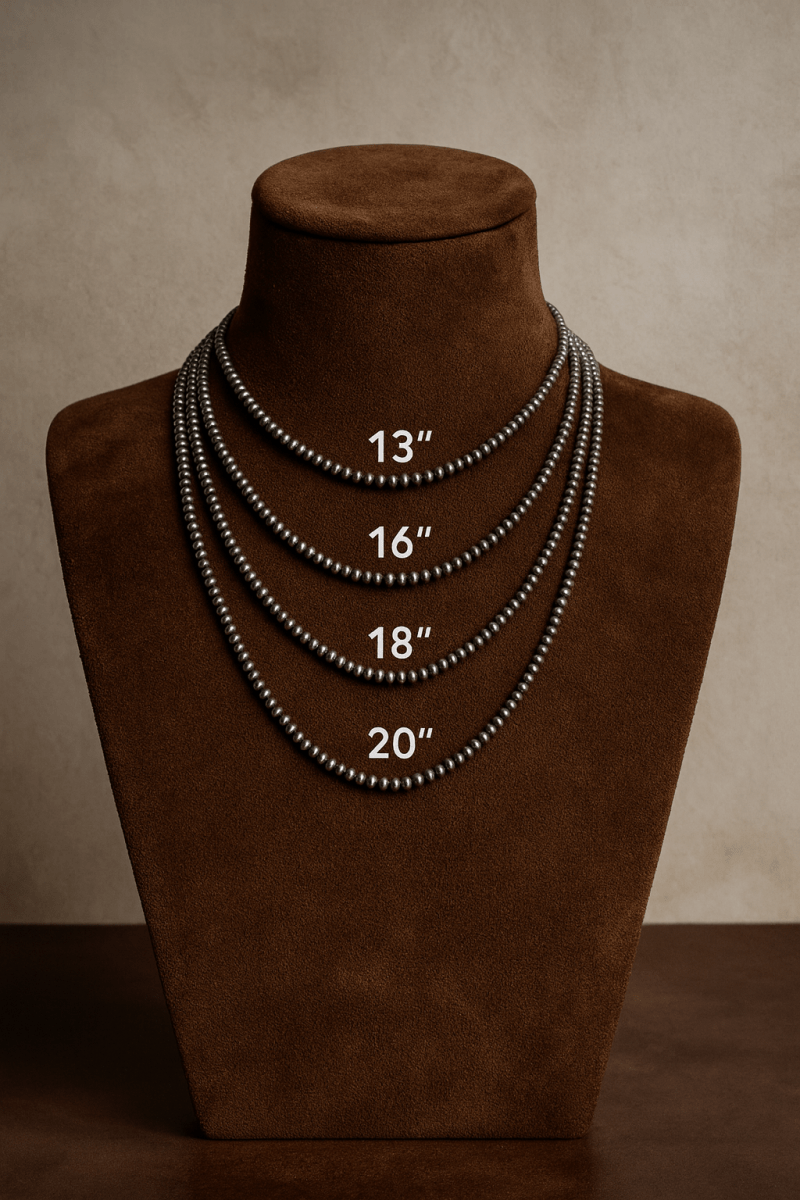 Mustang Silver Pearls - 4mm - Turquoise Mustang