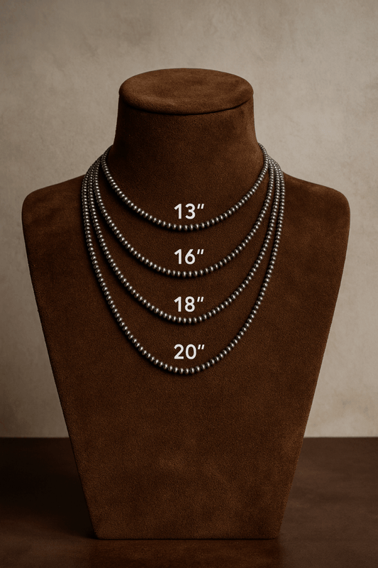 Mustang Silver Pearls - 4mm - Turquoise Mustang