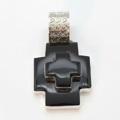 The Cosmos Cross in Black Onyx - Turquoise Mustang