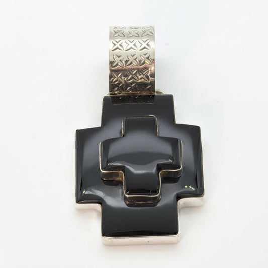 The Cosmos Cross in Black Onyx - Turquoise Mustang