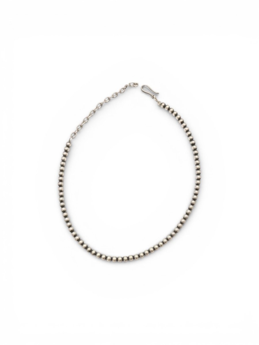 4mm Mustang Silver Pearls - Turquoise Mustang