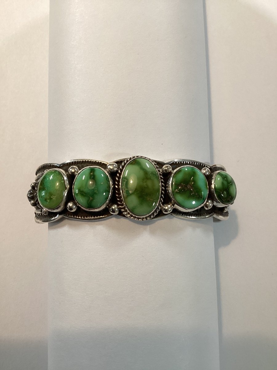 Bracelet, 5 - Stone Oval Sonoran Gold, Happy Piasso - Turquoise Mustang