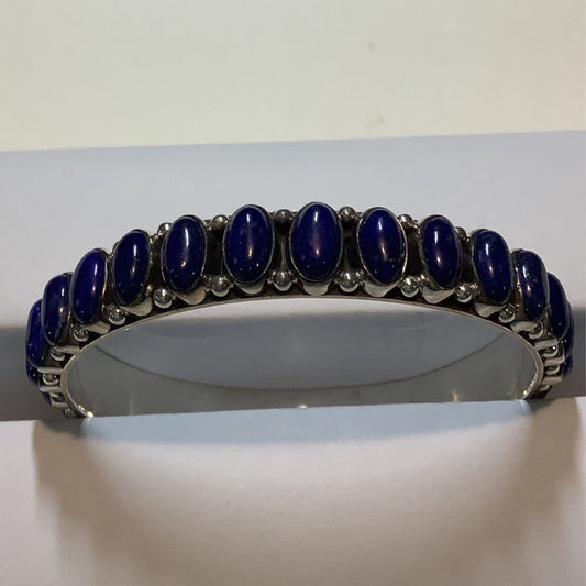 Bangle, Large Oval Lapis 27 stone, DD (1) - Turquoise Mustang
