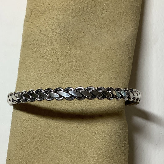 Bangle, flat cable twisted,3 wire (1/1), Elaine Tahe - Turquoise Mustang