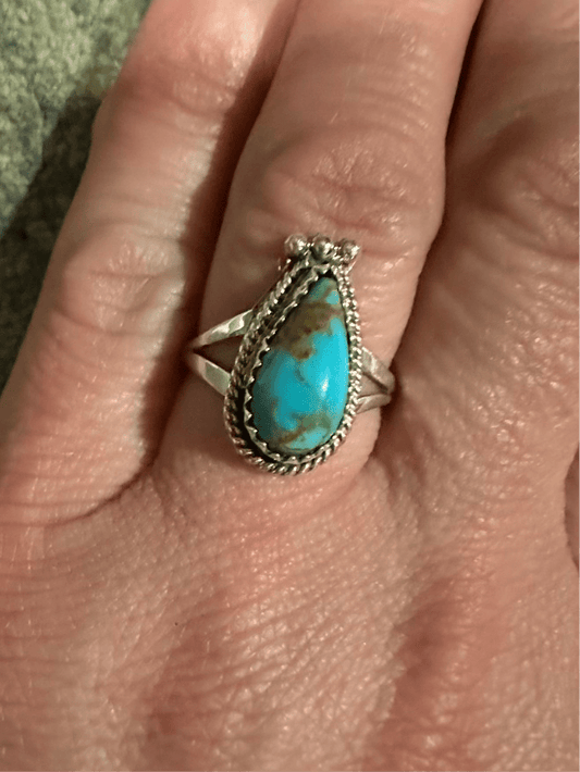 Assorted Petite Gemstone Rings by Sharon Clark and Theresa Smith - Turquoise Mustang