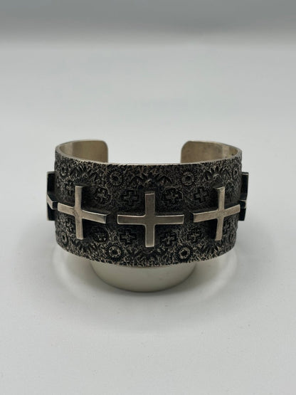 The Exira Cross Cuff - Turquoise Mustang