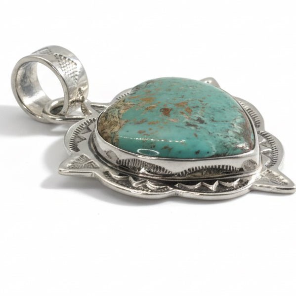 The Rose of Sharon in Sage Green Kingman Turquoise - Turquoise Mustang