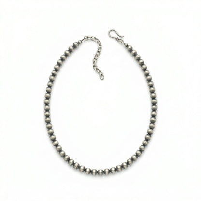 5mm Mustang Silver Pearls - Turquoise Mustang