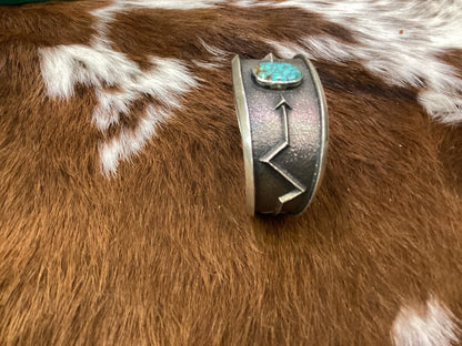 Stunning Tufa Cast with Hummingbird Kachina motif and Cobblestone inlay featuring turquoise,coral, and lapis by Lester James - Turquoise Mustang