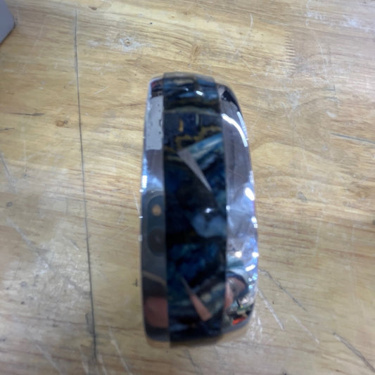 Bracelet, inlay Wolly Blue Manmouth , GL Studios, GL - Turquoise Mustang