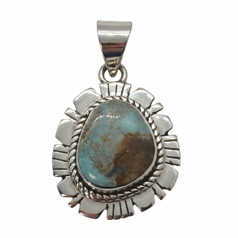The Daphne Cluster Pendant in Australian Turquoise - Turquoise Mustang