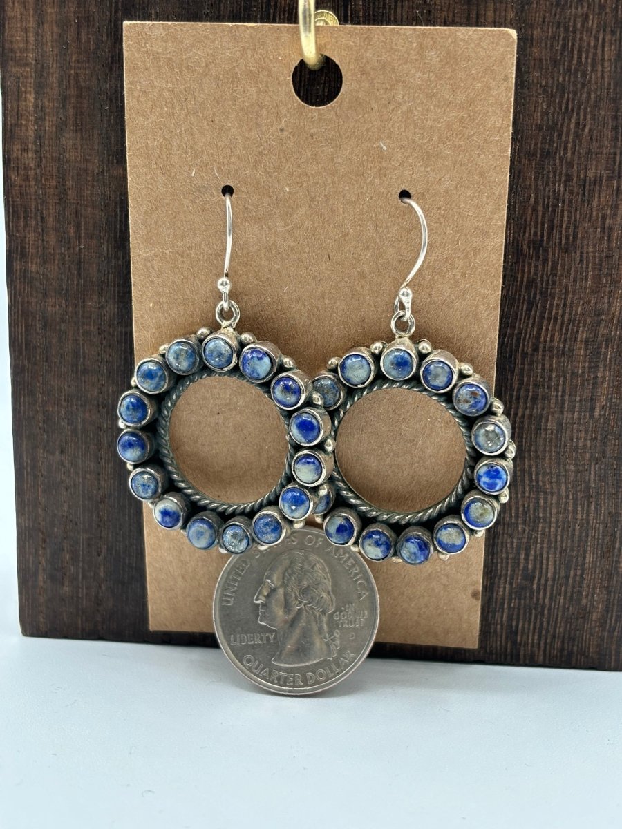 The Wallflower Circle Earrings - Turquoise Mustang