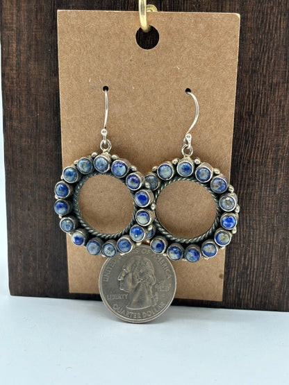 The Wallflower Circle Earrings - Turquoise Mustang