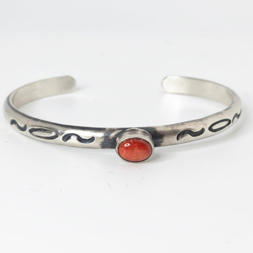 Helena Red Spiny Cuff Bracelet, Kathleen Livingston - Turquoise Mustang