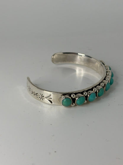 Round 9 - Stone Cuff Bracelet, Dan Dodson - Turquoise Mustang